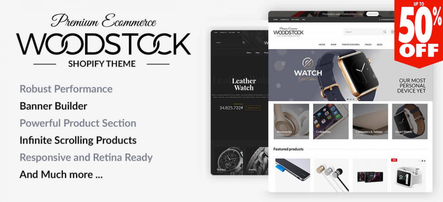 Woodstock - Electronics Shopify Sections Theme