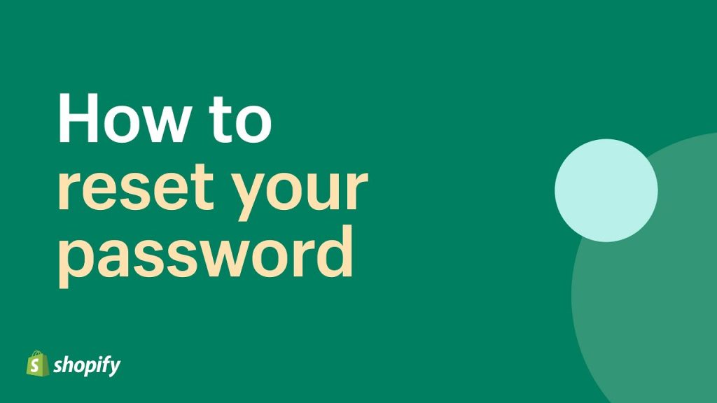 how to reset your password