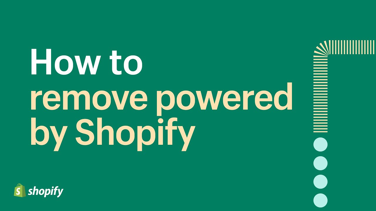 How to remove "powered by Shopify"