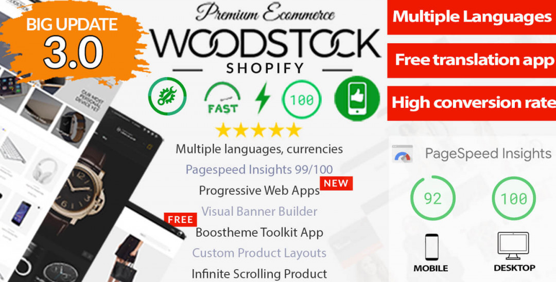 Woodstock - Electronics Shopify Sections Theme