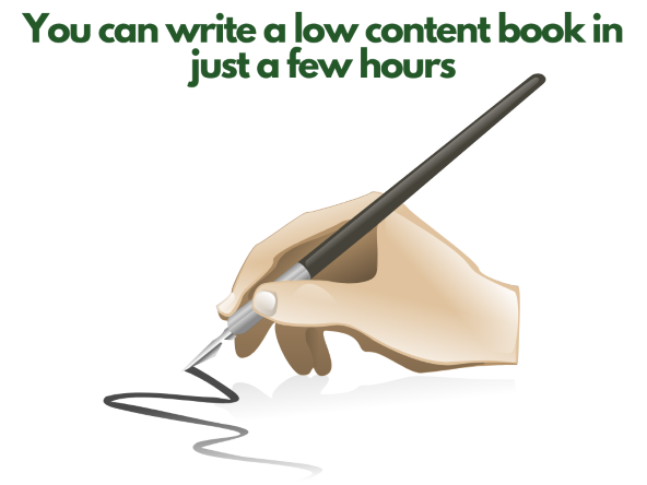 Low Content Books: How to Publish on Amazon KDP - An image of a hand and a classic pen.