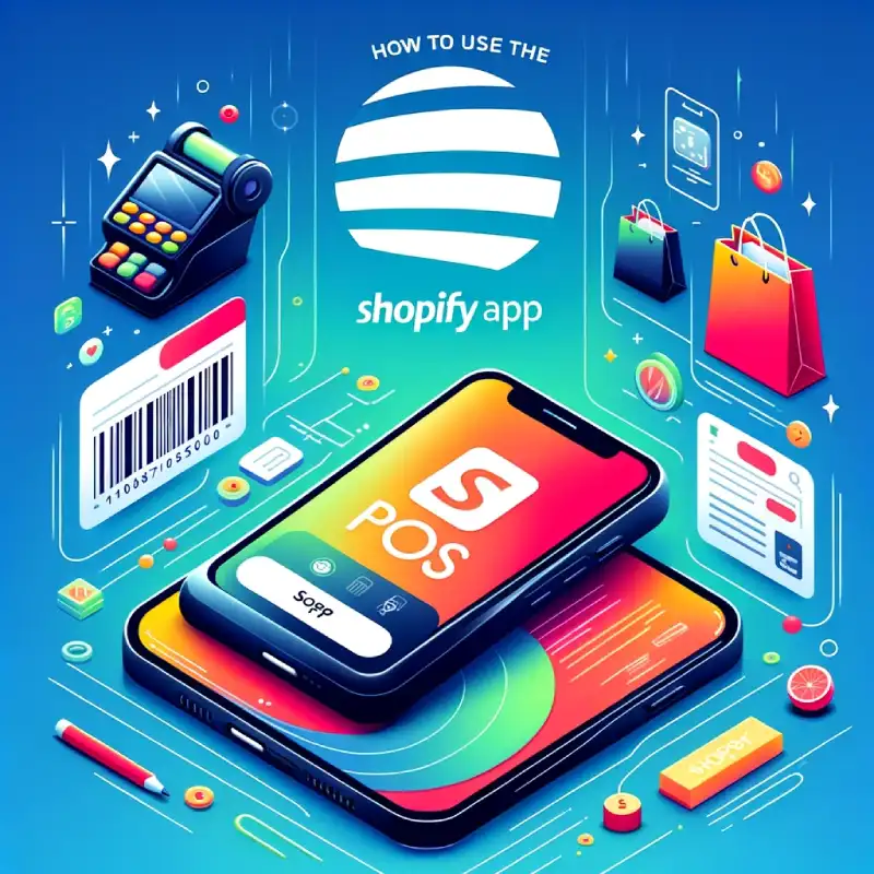 How to Use the Shopify App - A digital illustration for how to use the Shopify App.