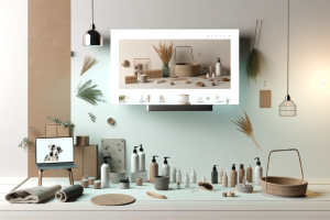 Katherine Heigl's Shopify Venture Unveiled -A minimalist e-commerce storefront featuring a variety of lifestyle products such as pet care, home goods, and beauty products