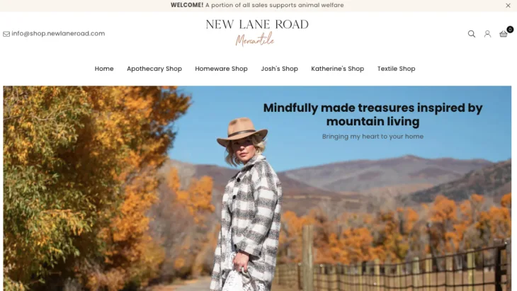 Katherine Heigl's Shopify Venture Unveiled - the homepage of Heigl's Shopify store