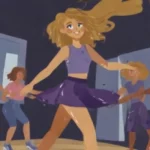 The Taylor Swift Impact on Shopify Sales - a girl wearing a purple athletic skort and coordinating top during a dance rehearsal.
