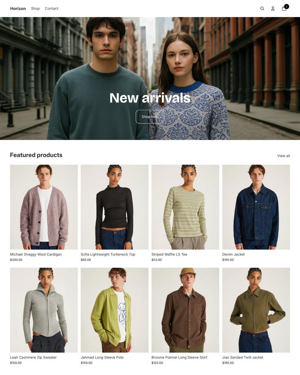Horizon Shopify theme