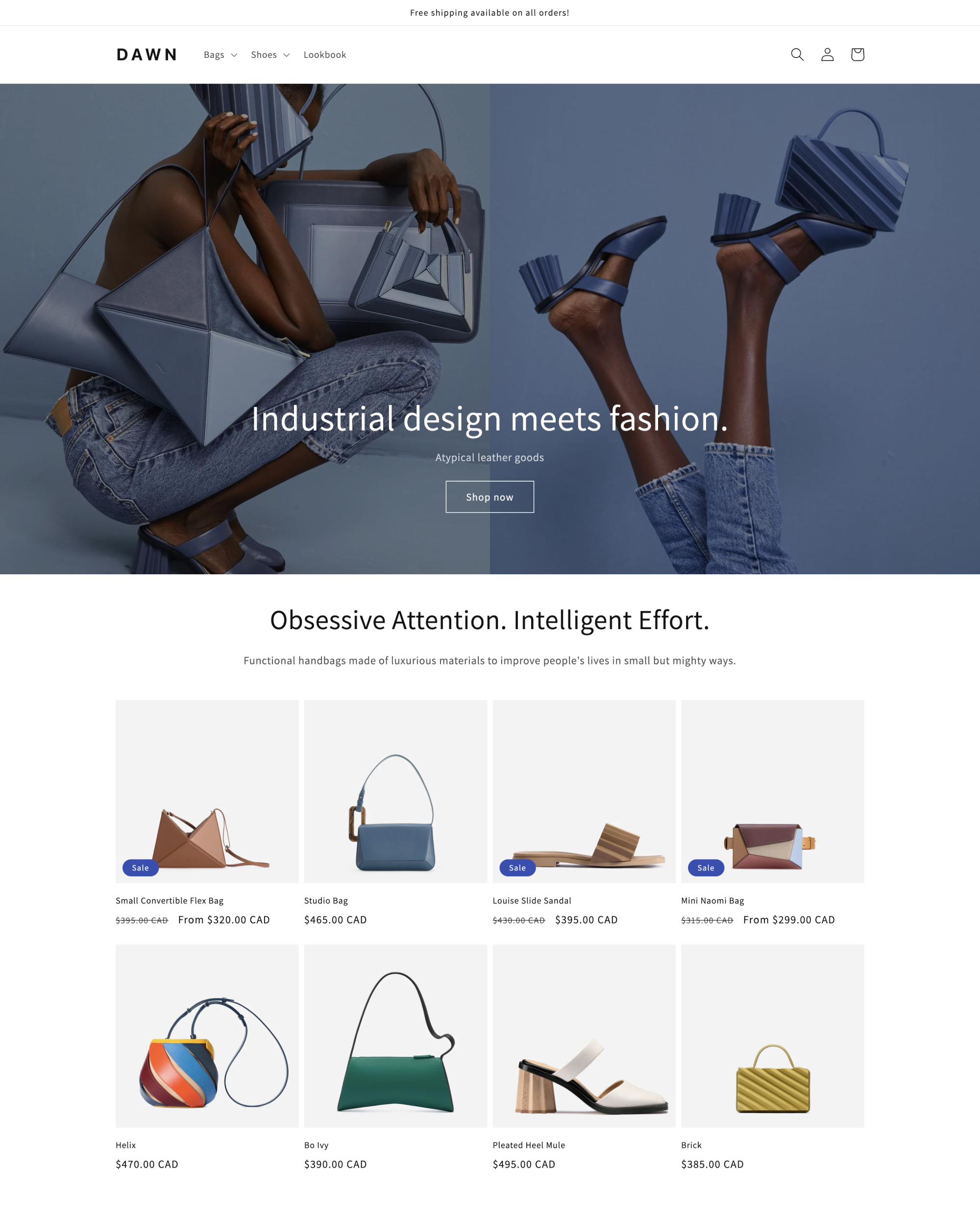 Dawn Shopify theme preview