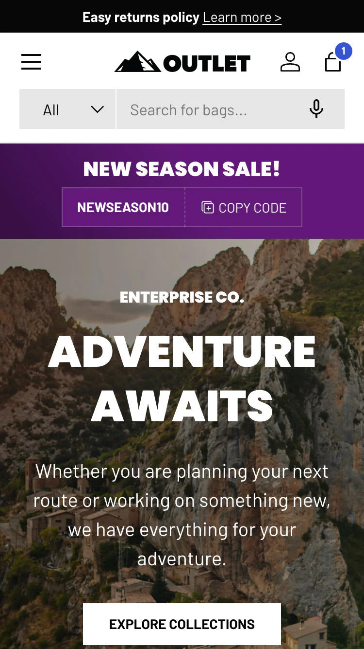 enterprise theme outlet preset preview