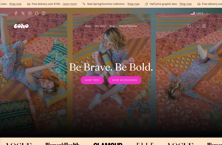 Envy Shopify theme storefront preview
