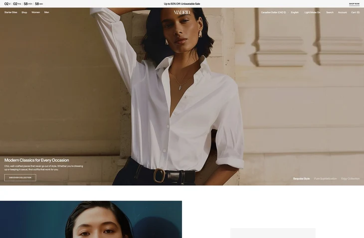 Madrid Shopify theme storefront preview