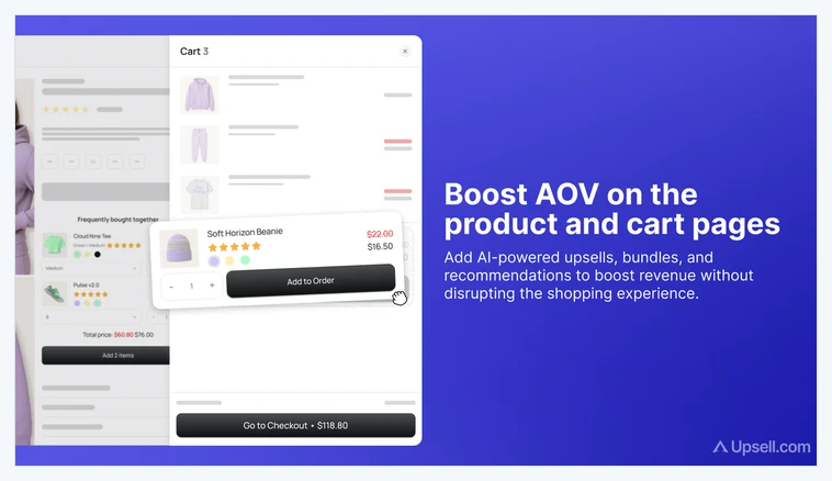 ReConvert (Upsell.com) cart and post-purchase upsell on the Shopify App Store