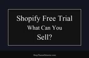 Shopify Free Trial - What Can You Sell