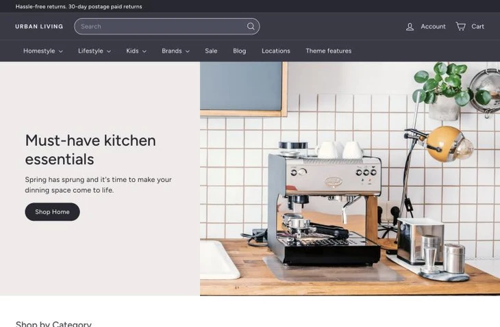 Expanse Shopify theme storefront preview