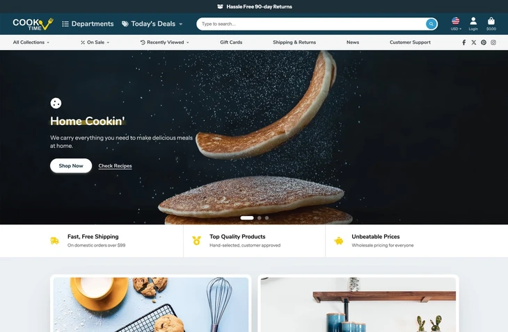 Showtime Shopify theme storefront preview